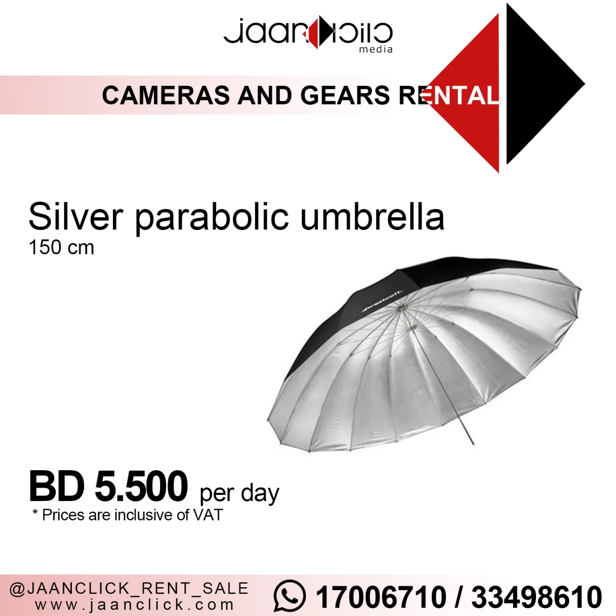 Silver Parabolic Umbrella