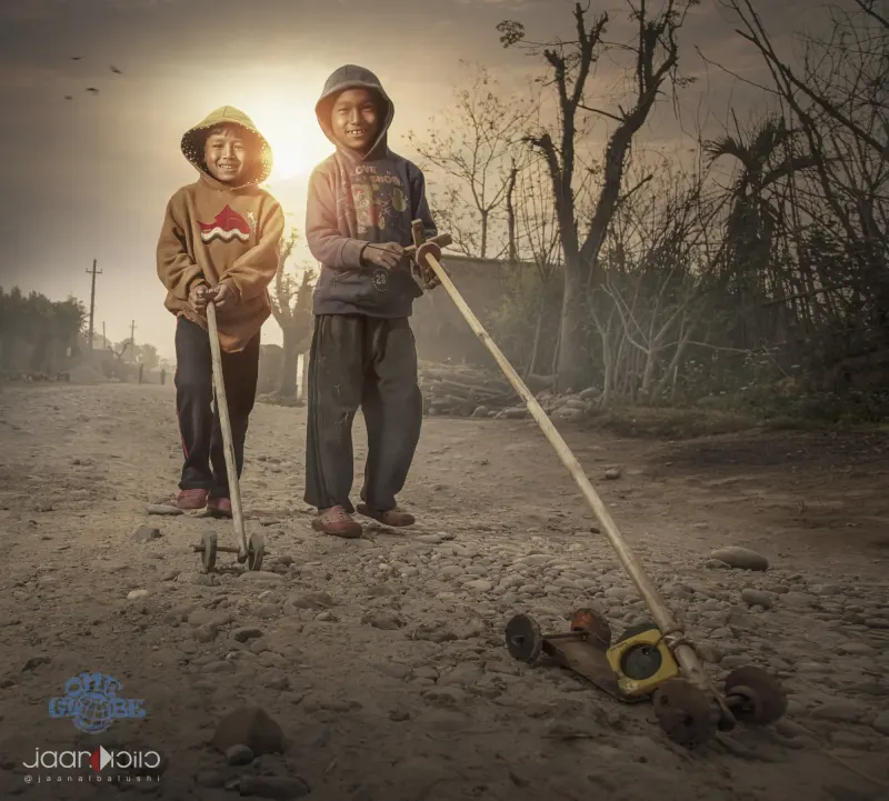 Neopal Kids Playing — Street Life photography by Jaan Click Media
