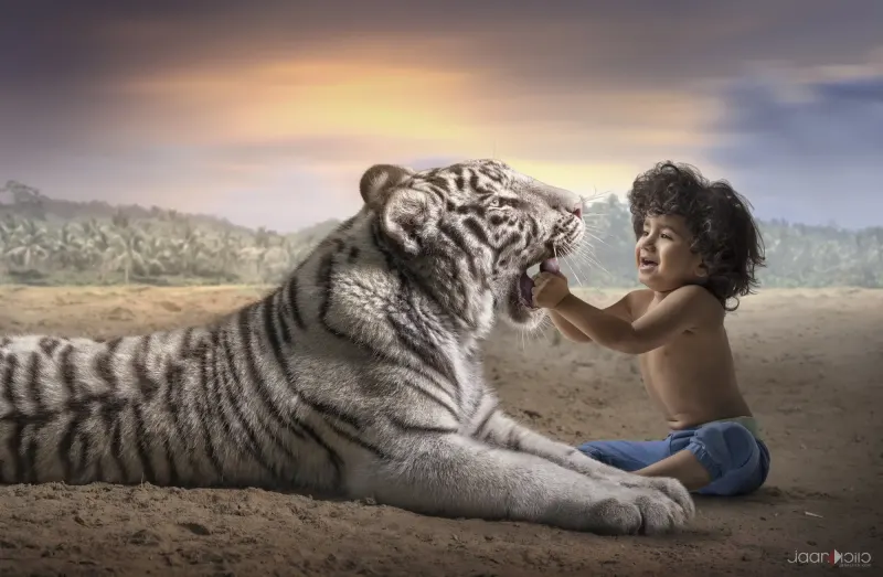 Ziyad And Tiger — Creative & Conceptual photography by Jaan Click Media